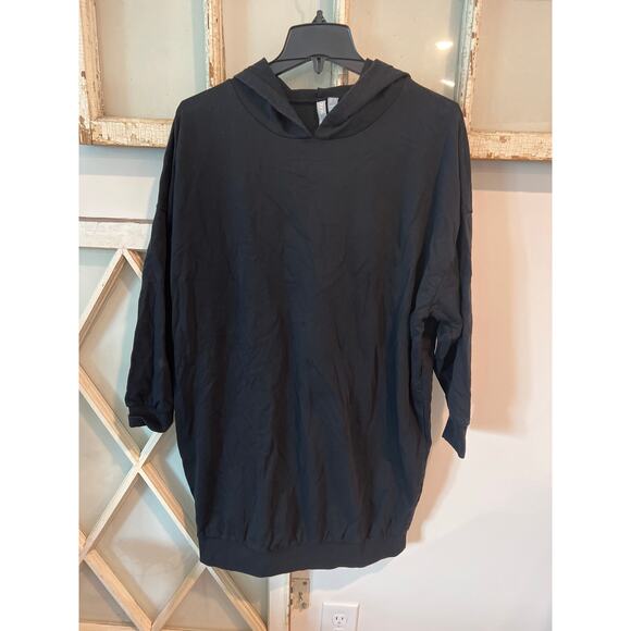 ASOS size 6 oversized black hoodie top or mini dress with pockets - Picture 1 of 3